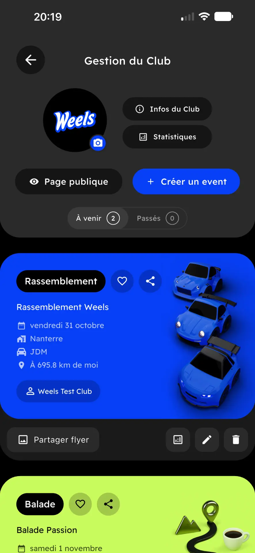 Capture 5 — Gestion de club
